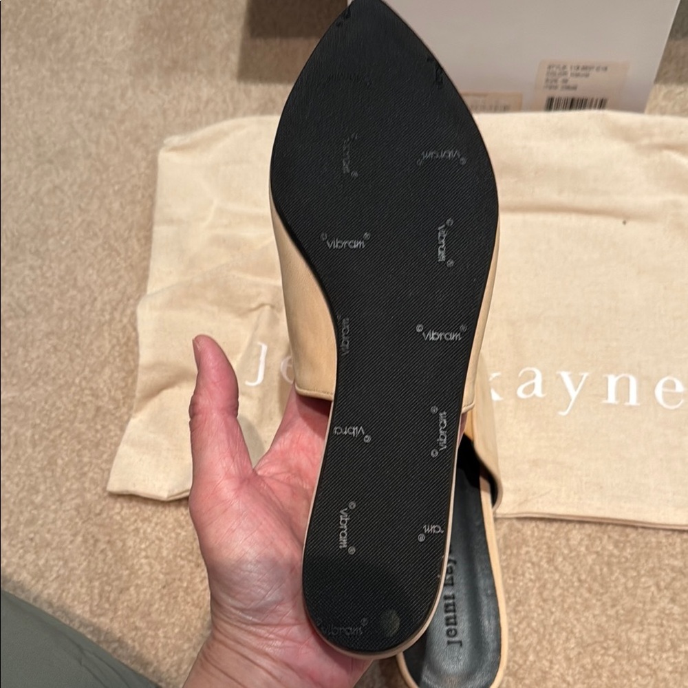 Jenni Kayne Beige Pointed-Toe Suede Mules - Picture 4 of 4